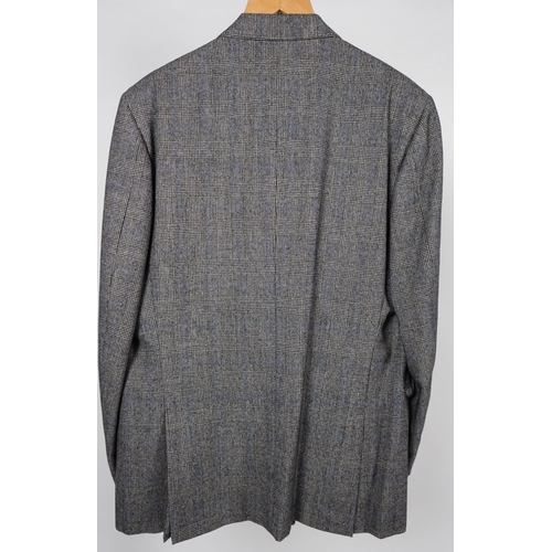 1089 - A Yves Saint Laurent rive gauche gentlemen's Prince of Wales check double breasted wool suit, approx... 