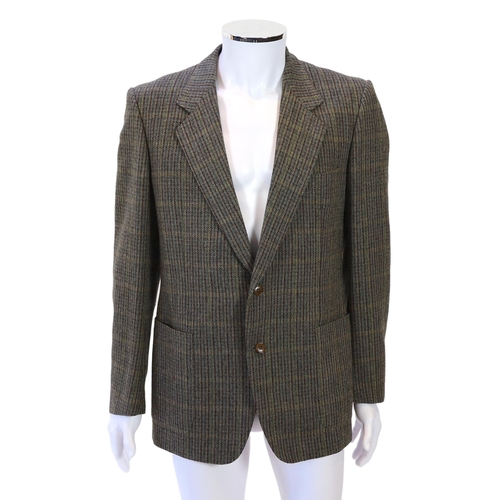 1090 - A Saint Laurent rive gauche gentlemen's wool tweed jacket, approx size 42"