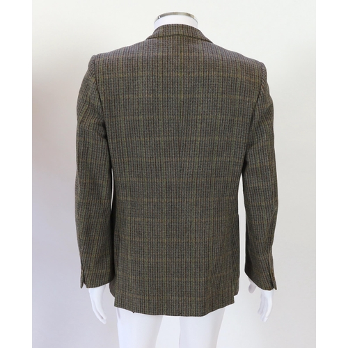 1090 - A Saint Laurent rive gauche gentlemen's wool tweed jacket, approx size 42"