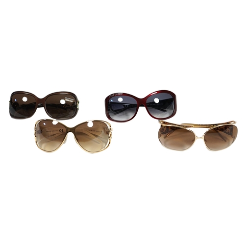 1105 - Four pairs of Roberto Cavalli lady's sunglasses without cases.