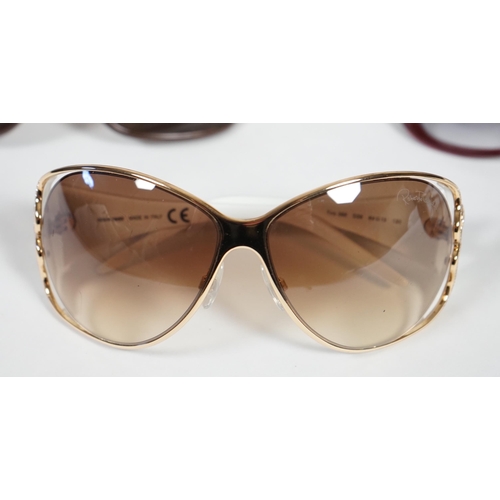 1105 - Four pairs of Roberto Cavalli lady's sunglasses without cases.