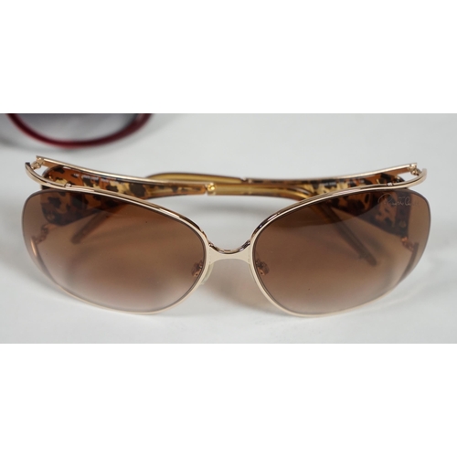 1105 - Four pairs of Roberto Cavalli lady's sunglasses without cases.