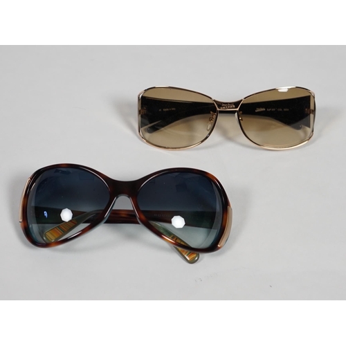 1106 - A pair of Paul Smith and a pair of Jean Paul Gautier lady's sunglasses with cases.