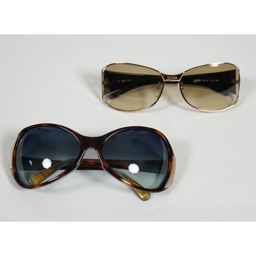 1106 - A pair of Paul Smith and a pair of Jean Paul Gautier lady's sunglasses with cases.