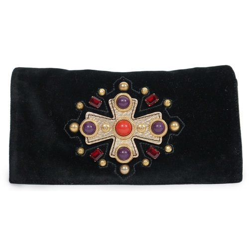 1121 - A vintage Yves Saint Laurent rive gauche 2005 Collection "Jeweled Sac Venise" clutch handb... 