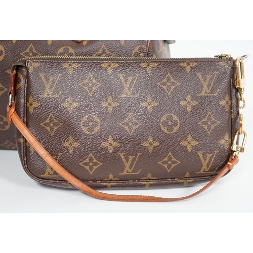 1142 - A vintage Louis Vuitton Monogram canvas Speedy 25 handbag, a Louis Vuitton Pochette Accessories Canv... 