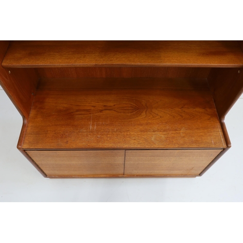 1152 - A mid century G Plan teak wall unit, width 91cm, depth 41cm, height 140cm