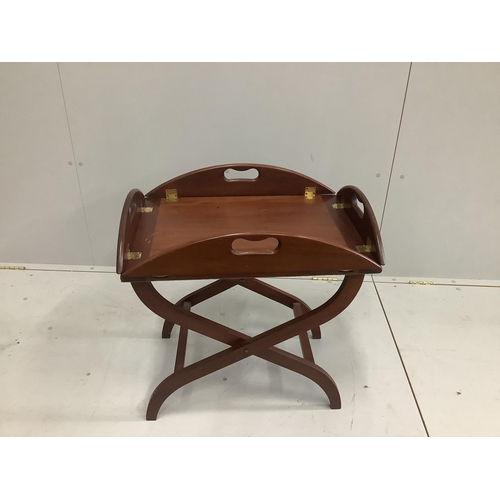 1172 - A mahogany butler's tray on stand, width 61cm, height 53cm