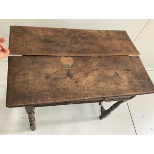 1264 - An 18th century oak side table, width 76cm, depth 49cm, height 67cm