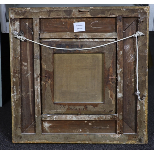 1771 - Early 19th century English School, oil on canvas, Rustic landscape with horse rider, 24 x 25cm... 