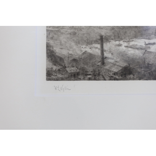 1772 - William Lionel Wyllie (1851-1931), etching, 'Thames', signed in pencil, 18 x 38cm