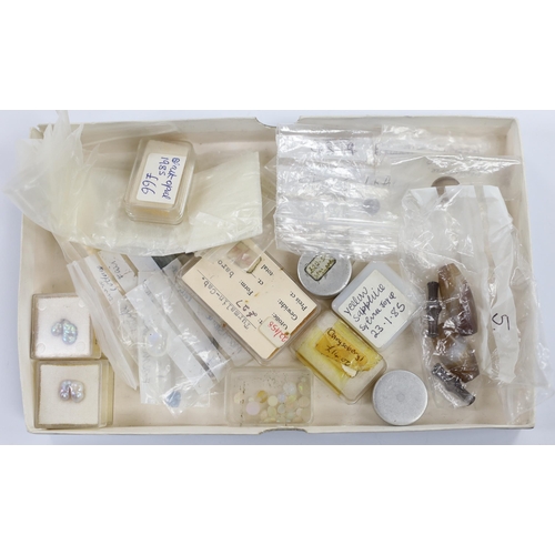 2107 - A quantity of assorted mainly cut unmounted gem stones including yellow sapphire, small yellow diamo... 