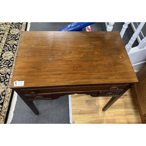 149 - A George III mahogany lowboy, width 80cm, depth 48cm, height 77cm