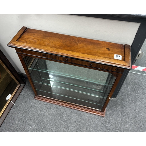 175 - A Victorian mahogany mirrored wall cabinet, width 70cm, depth 18cm, height 70cm