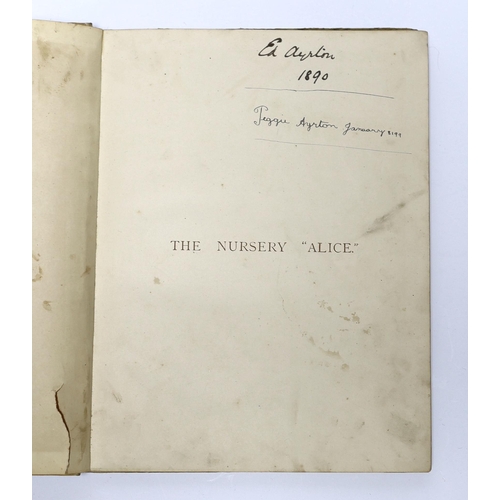 251 - ° ° Dodgson, Charles Lutwidge [Carroll, Lewis] - The Nursery Alice: Containing Twenty Coloured E... 