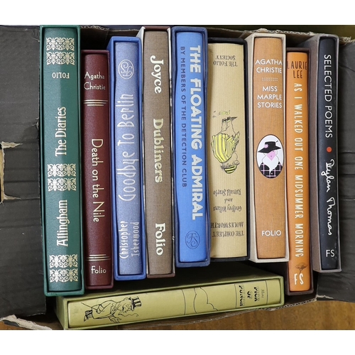 257 - ° ° Folio Society - Literary Selection; mostly boxed or slipcased including Hercule Poirot by Agatha... 