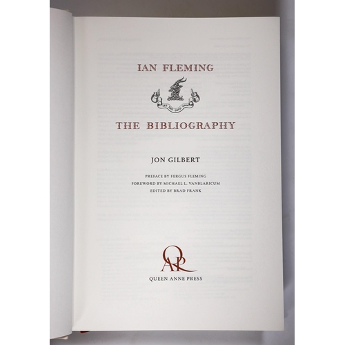 267 - ° ° Gilbert, Jon - Ian Fleming: The Bibliography, 1st edition , folio, quarter vellum, portrait fron... 