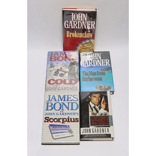 269 - ° ° Gardner, John - Nine James Bond works, all 1st editions, all with d/js, consisting - License to... 