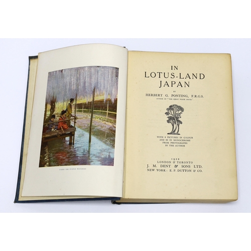 275 - ° ° Ponting, Herbert G. - In Lotus-Land Japan, new and revised edition.  88 photo. plates (by the au... 