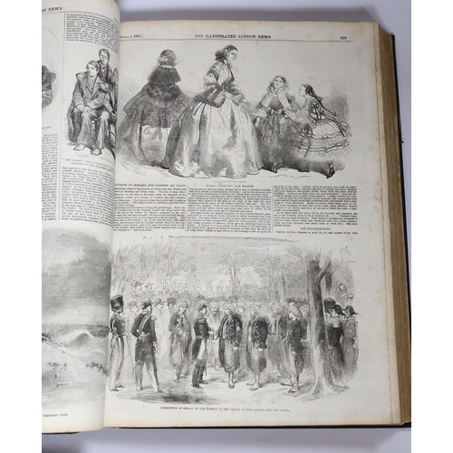 277 - ° ° The Illustrated London News - vols.17 (July-Dec.1850); 20 (Jan-June 1852); 28 (Jan-June 1856). m... 