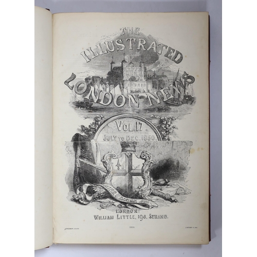 277 - ° ° The Illustrated London News - vols.17 (July-Dec.1850); 20 (Jan-June 1852); 28 (Jan-June 1856). m... 