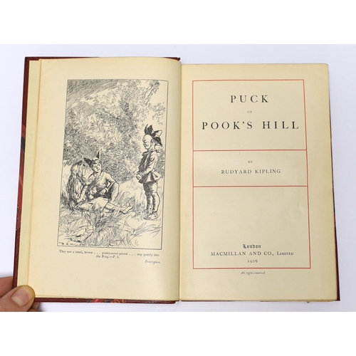 280 - ° ° Kipling, Rudyard - Puck of Pook's Hill. First edition, 20 full page illus. (by H.R. Millar), hal... 