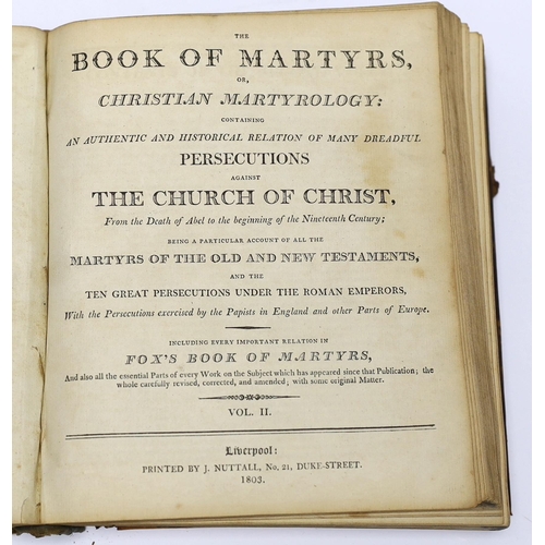 282 - ° ° The Book of Martyrs, or Christian Martyrology....including every important relation in Fox's Boo... 