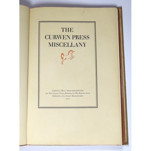 312 - ° ° Curwen Press - The Curwen Press Miscellany, edited by Oliver Simon, one of 275 of which this is ... 