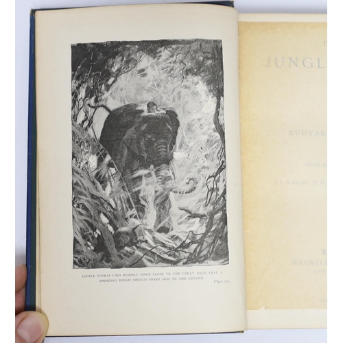 341 - ° ° Kipling, Rudyard - The Jungle Book. First Edition. frontis., num. full page and other illus. (by... 