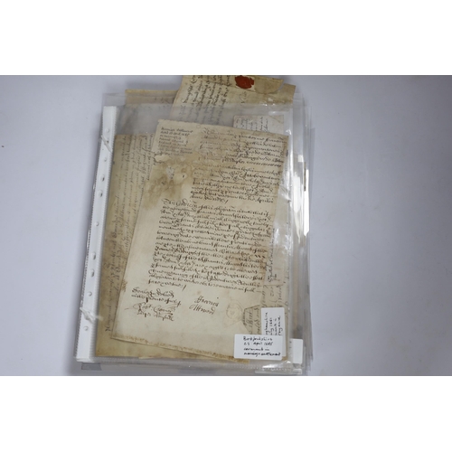 347 - Collection of 97 bonds, 1652-1814 The penal bond was a means of guaranteeing the performance of an o... 