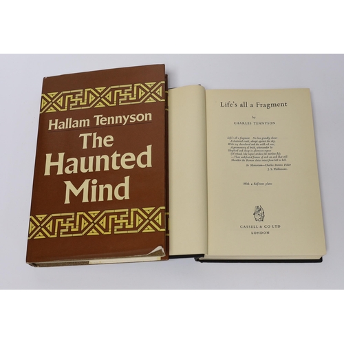 349 - ° ° Tennyson, Hallam - The Haunted Mind: an autobiography. publisher's cloth and d/wrapper. 1984; Te... 