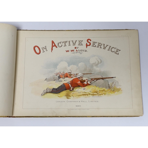 353 - ° ° Lloyd, W.W. - On Active Service. colour printed title and 19 captioned plates within ruled borde... 