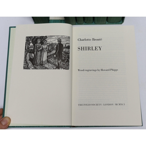 356 - ° ° Folio Society - Bronte Sisters (The Complete Novels), 7 vols. frontispieces and other wood engra... 