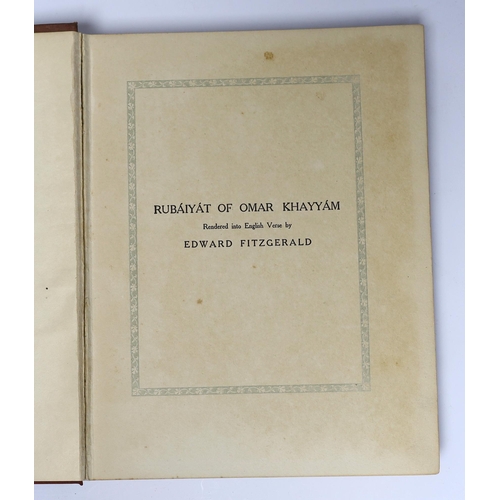 367 - ° ° Fitzgerald, Edward - Rubaiyat of Omar Khayyam...With illustrations by Edmund Dulac. decorated ti... 