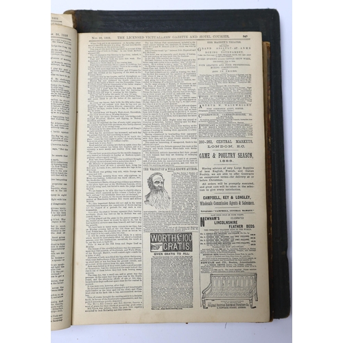 398 - ° ° Bound volumes: Illustrated Times 1860, Licensed Victuallers Gazette 1888, The Royal Gallery of A... 