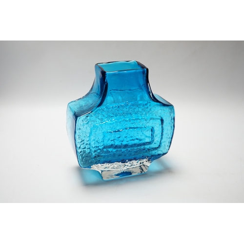 475 - Geoffrey Baxter for Whitefriars, a TV vase in Kingfisher blue, 17cm high