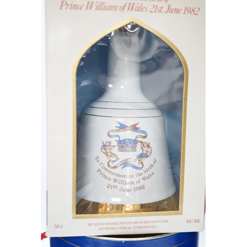 509 - Four Royal themed Bell's whisky bottles