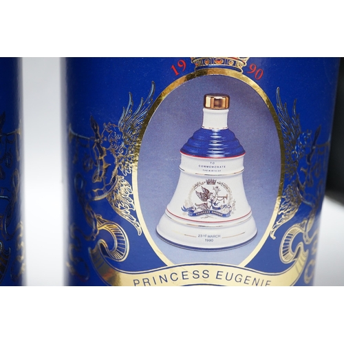 509 - Four Royal themed Bell's whisky bottles