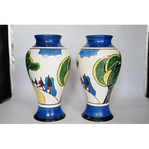 518 - Two Wedgwood Clarice Cliff limited edition May Avenue Mei Ping vases, each with boxes and certificat... 