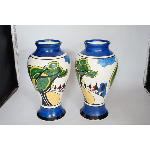 518 - Two Wedgwood Clarice Cliff limited edition May Avenue Mei Ping vases, each with boxes and certificat... 