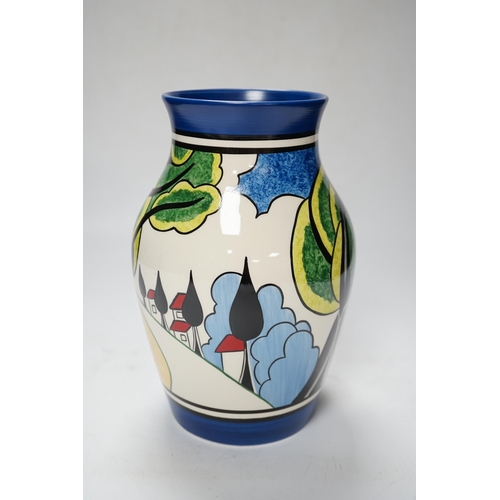 538 - A Wedgwood Clarice Cliff limited edition Isis vase - May Avenue, 20cm, with certificate and box.... 