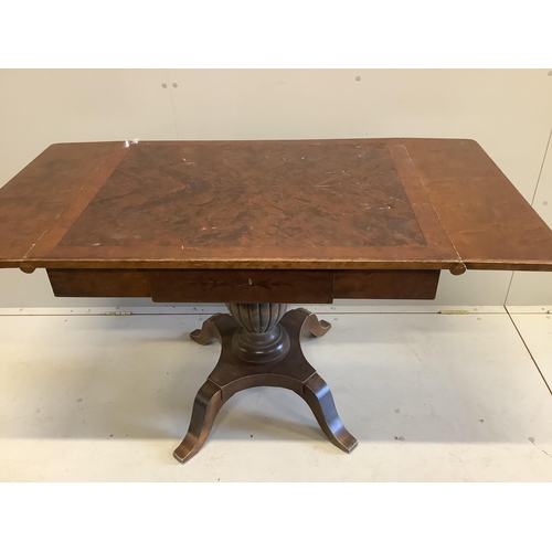 1059 - A Biedermeier style sofa table, width 91cm, depth 69cm, height 74cm