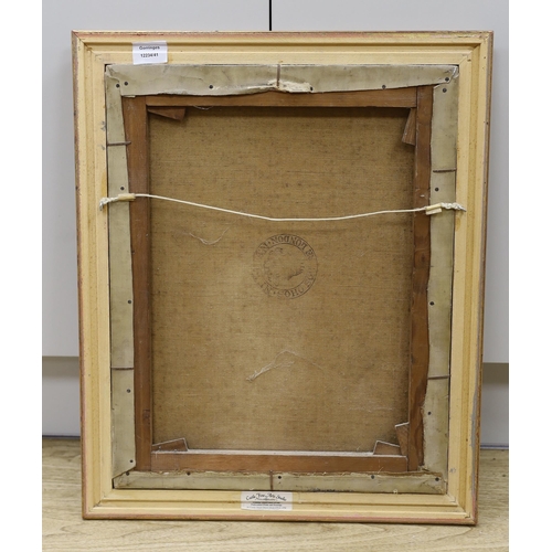 1789 - Modern British, oil on canvas, Stylish head and shoulders portrait of a young gentleman, London Soho... 