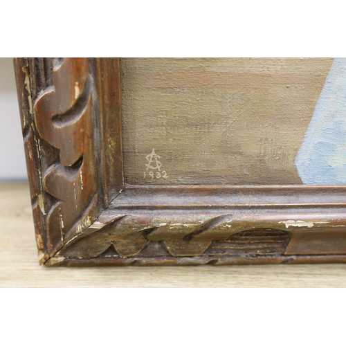 1790 - Annie Louisa Swynnerton (1844-1933) - oil on canvas, three-quarter length portrait of a young child,... 