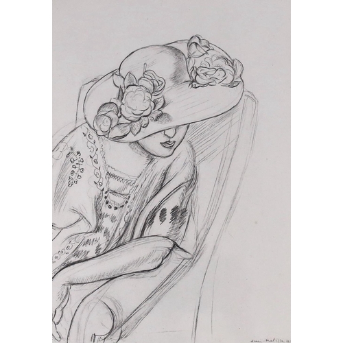 1812 - Henri Matisse (French, 1869-1954), black and white lithograph, Portrait of a woman, 'Planche VIII', ... 