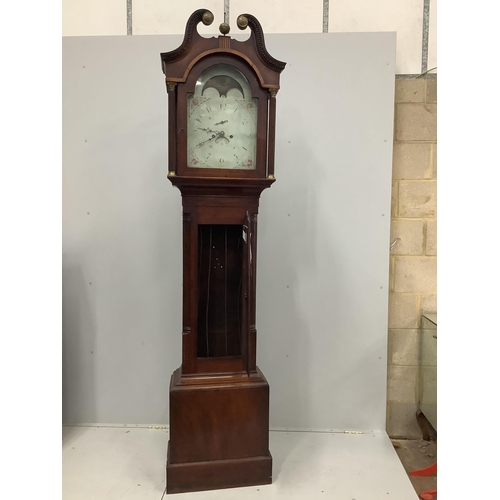 4 - An early 19th century mahogany eight day longcase clock, marked Hallam, Nottingham, height 222cm... 