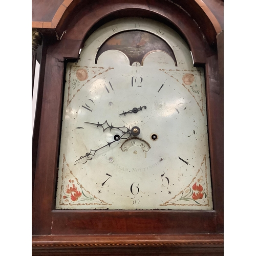 4 - An early 19th century mahogany eight day longcase clock, marked Hallam, Nottingham, height 222cm... 