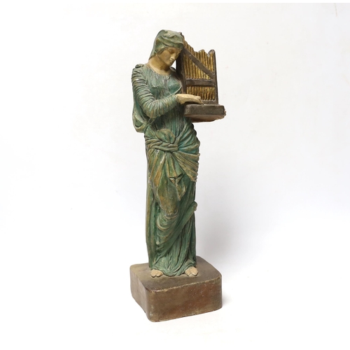 478 - A Compton Potters Art Guild figure of St. Cecilia, 32cm