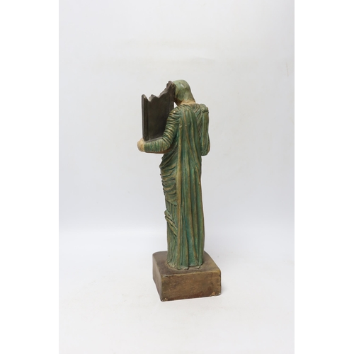 478 - A Compton Potters Art Guild figure of St. Cecilia, 32cm