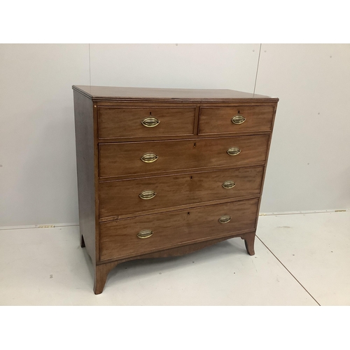 48 - A George III mahogany chest, width 108cm, depth 51cm, height 106cm